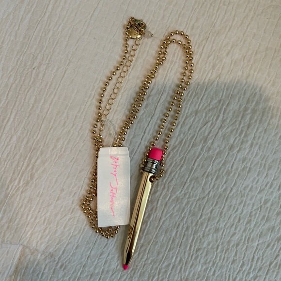 NWT Betsey Johnson Pencil Necklace โ๏ธ๐ - Picture 1 of 10